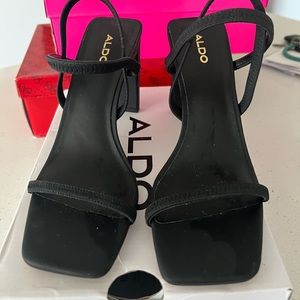 Black strappy heel (with box)